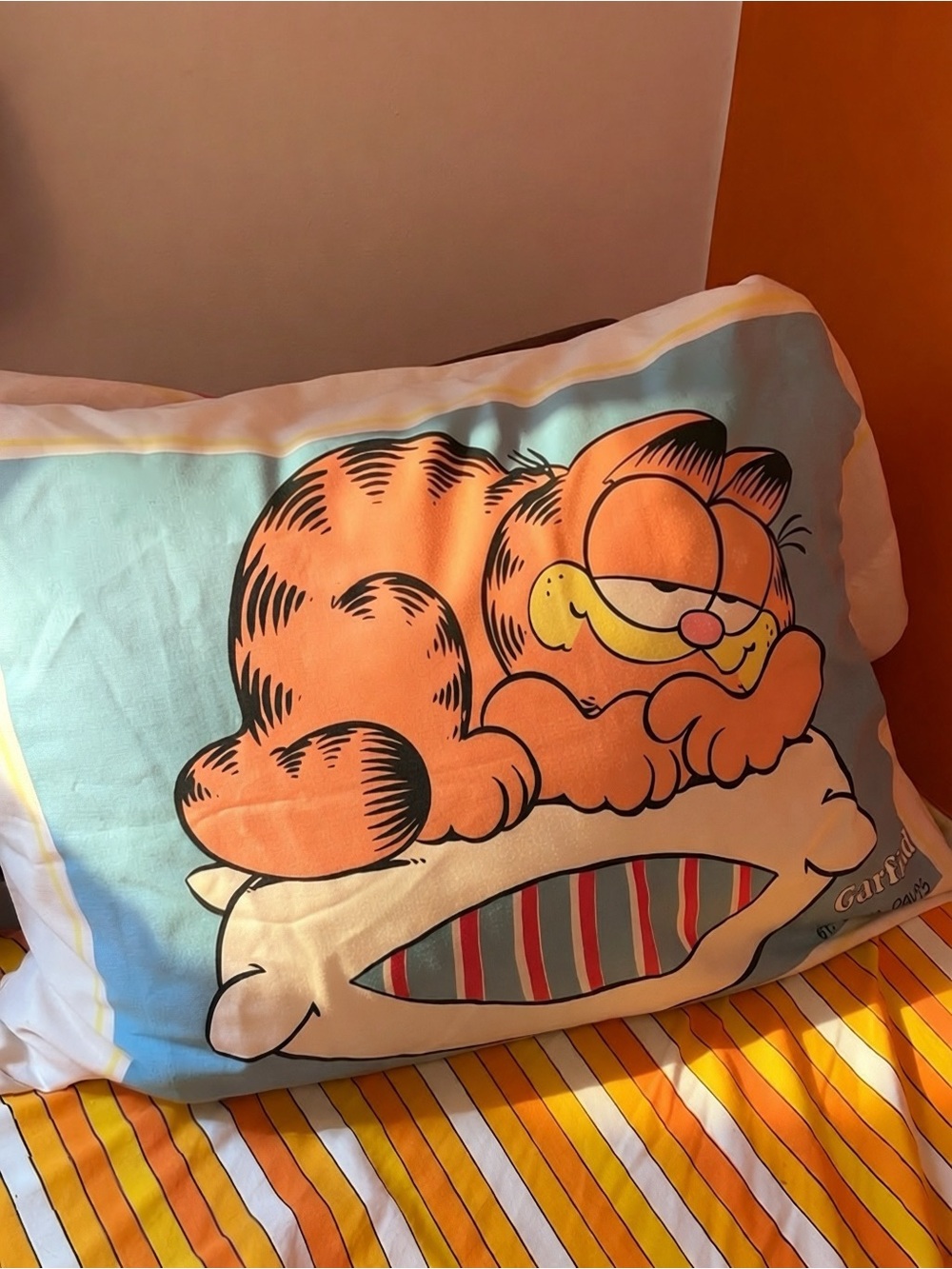 Garfield Vintage 1978 Queen size double sided Pillowcase - Picture 2 of 15